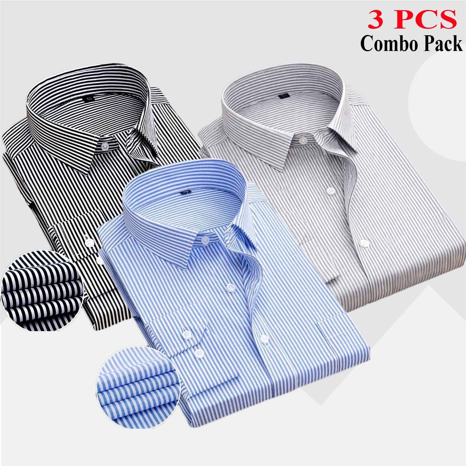 3 Pes Combo Premium Quality Stripe Shirt -