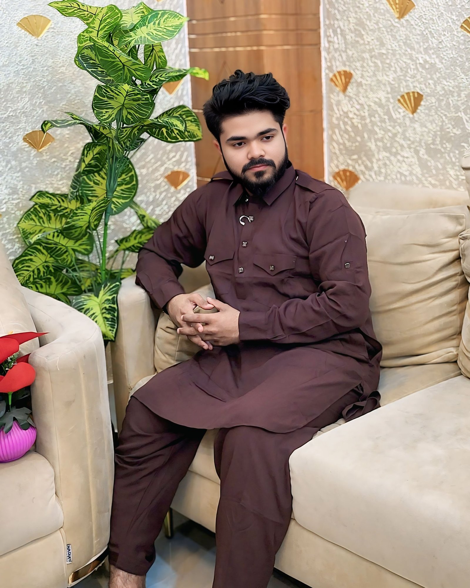 Special Men’s Solid Color Kabli Set Panjabi2