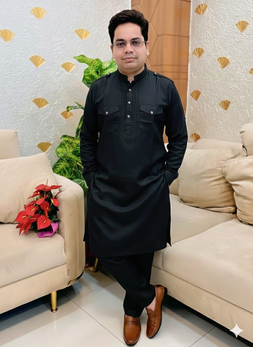 Special Men’s Solid Color Kabli Set Panjabi10