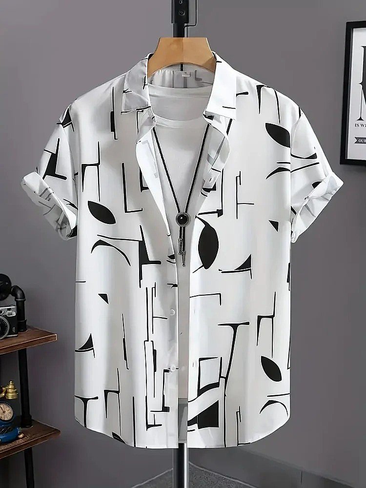 New printed Half Sleeve Casual Micro Stitch Shirt For Men's(2)