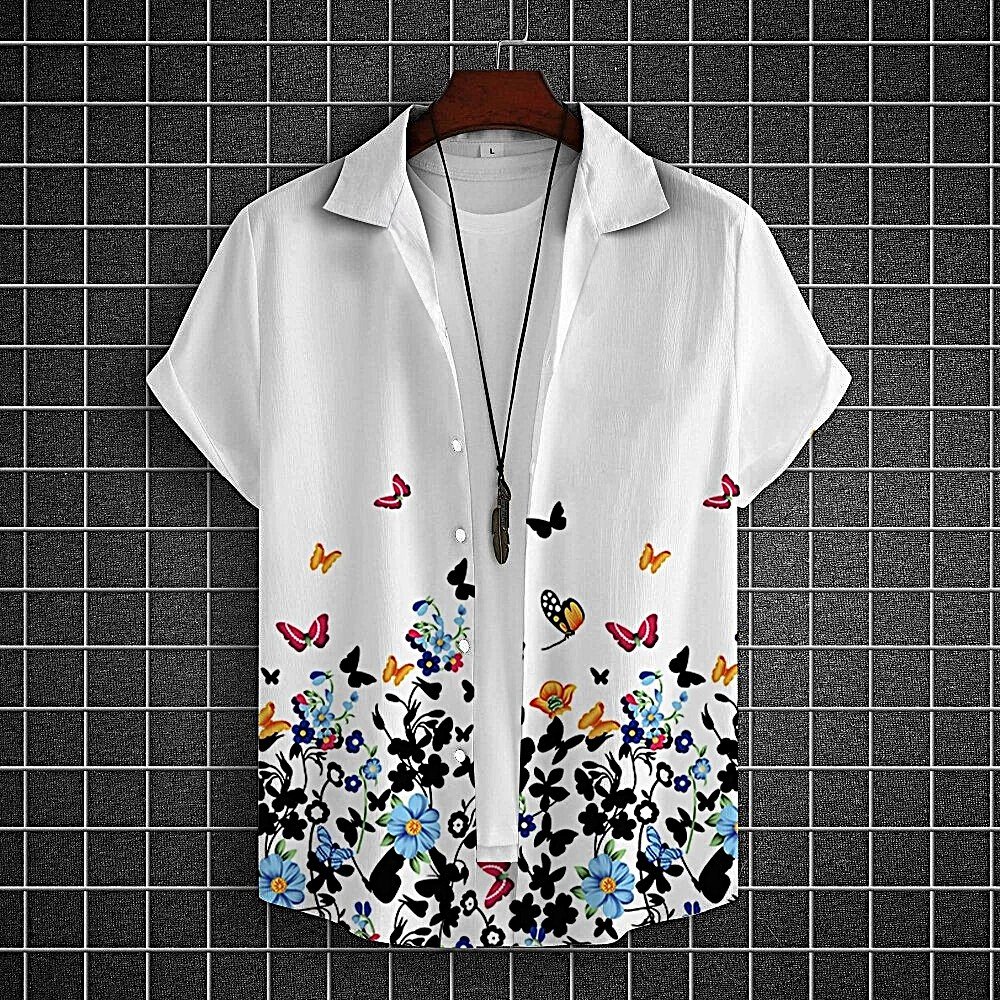 New printed Half Sleeve Casual Micro Stitch Shirt For Men's(3)